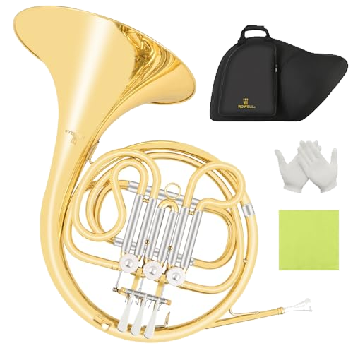 ROWELL Single French Horn 3 Keys Gold Lacquer F Horn with Case